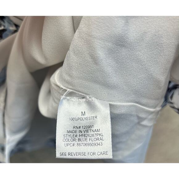 Pink Republic Floral Tank Top Medium White Blue Adjustable Straps Flowy Lined - Picture 6 of 7